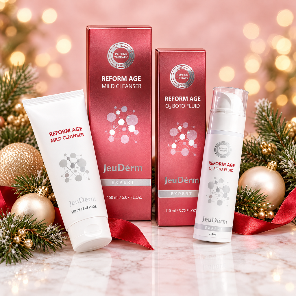 Julklapp 2 – JeuDérm DUO i förpackning: Reform Age Mild Cleanser och O2 Boto Fluid